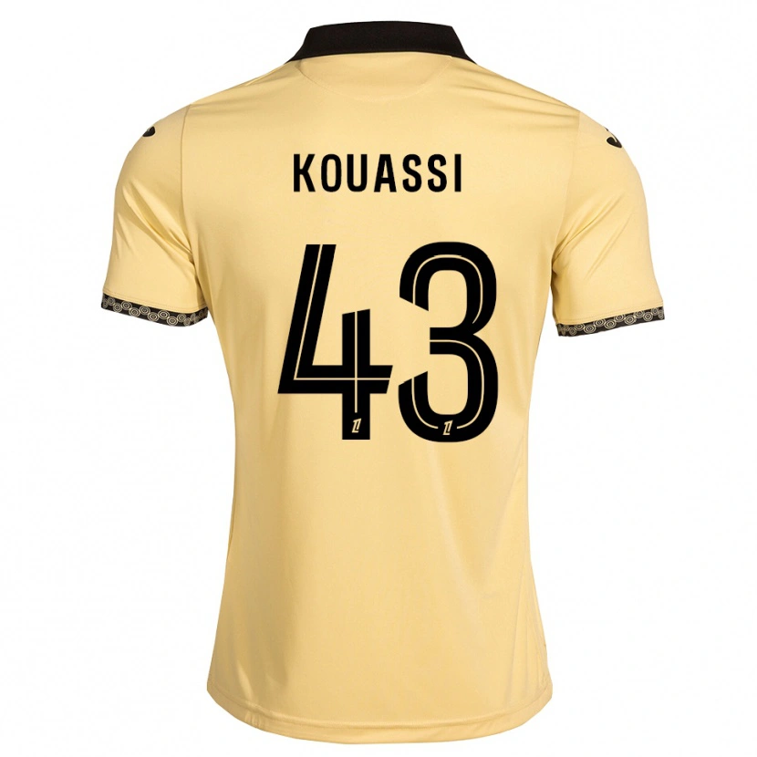 Danxen Bambino Maglia Arsène Kouassi #43 Bianco Avorio Nero Kit Gara Away 2026/27 Maglietta