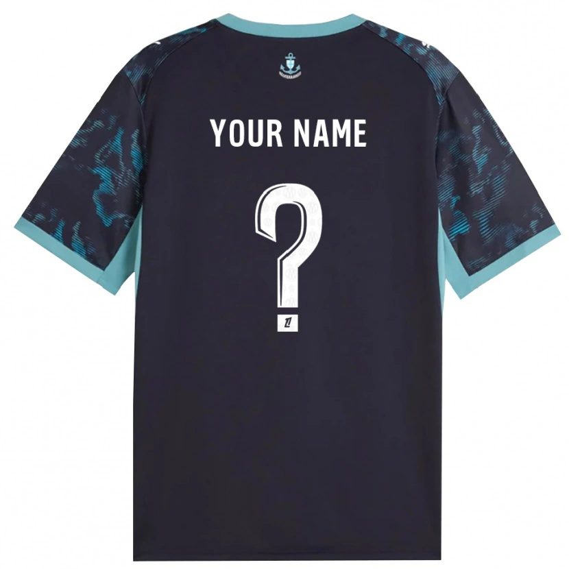 Danxen Bambino Maglia Il Tuo Nome #0 Turchese Pallido Bianco Nero Kit Gara Away 2026/27 Maglietta