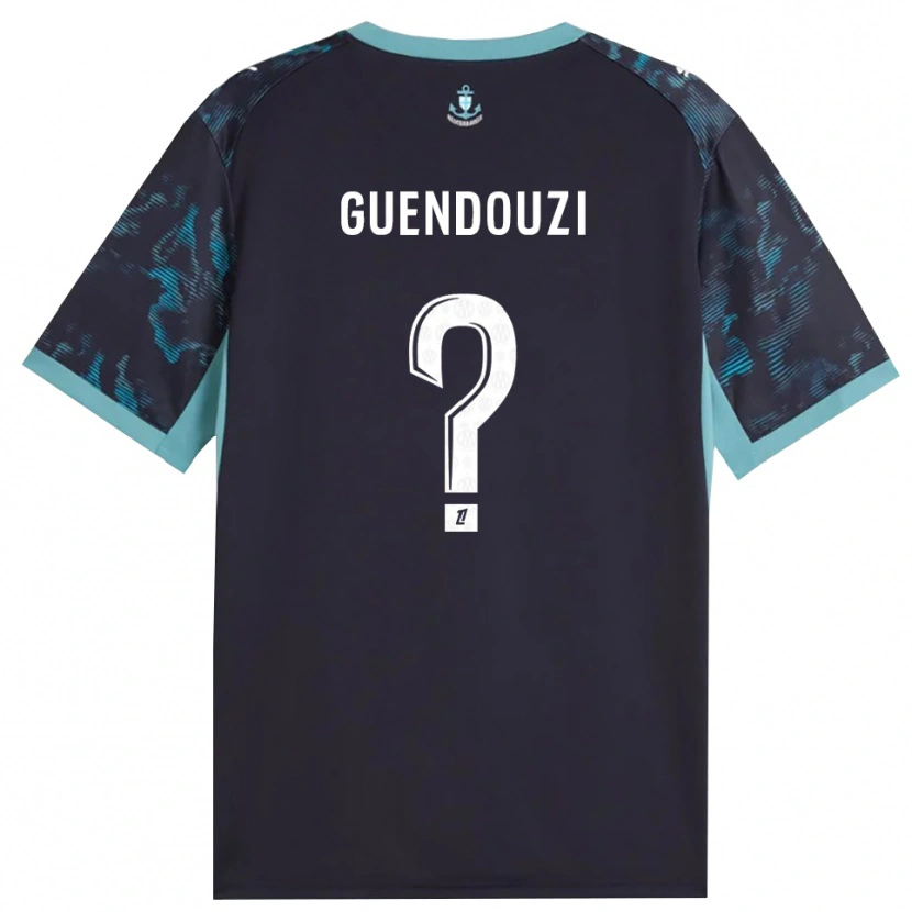 Danxen Bambino Maglia Milan Guendouzi #0 Turchese Pallido Bianco Nero Kit Gara Away 2026/27 Maglietta