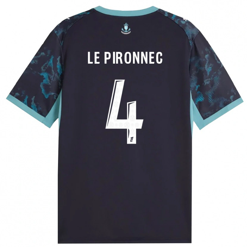 Danxen Bambino Maglia Kélian Le Pironnec #4 Turchese Pallido Bianco Nero Kit Gara Away 2026/27 Maglietta