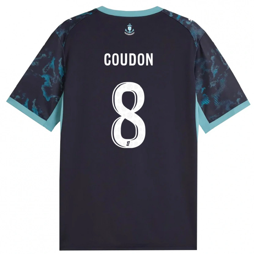 Danxen Bambino Maglia Marine Coudon #8 Turchese Pallido Bianco Nero Kit Gara Away 2026/27 Maglietta