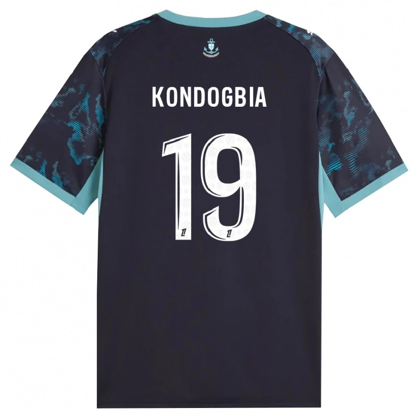 Danxen Bambino Maglia Geoffrey Kondogbia #19 Turchese Pallido Bianco Nero Kit Gara Away 2026/27 Maglietta