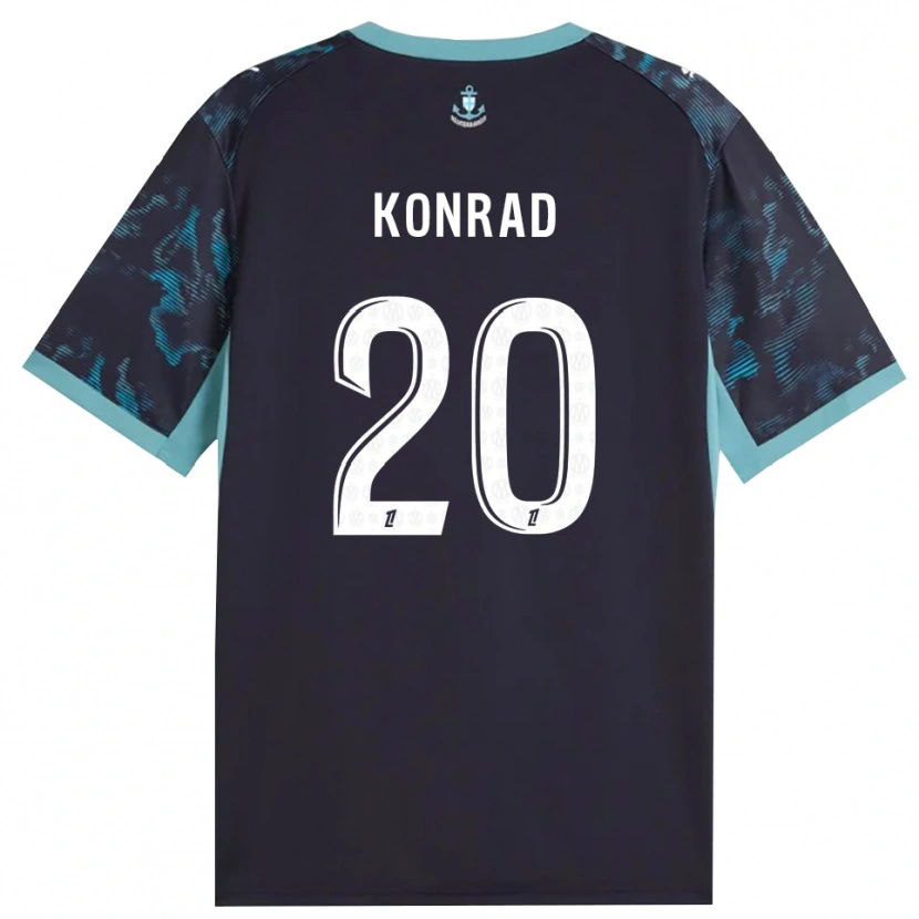 Danxen Bambino Maglia Konrad De La Fuente #20 Turchese Pallido Bianco Nero Kit Gara Away 2026/27 Maglietta