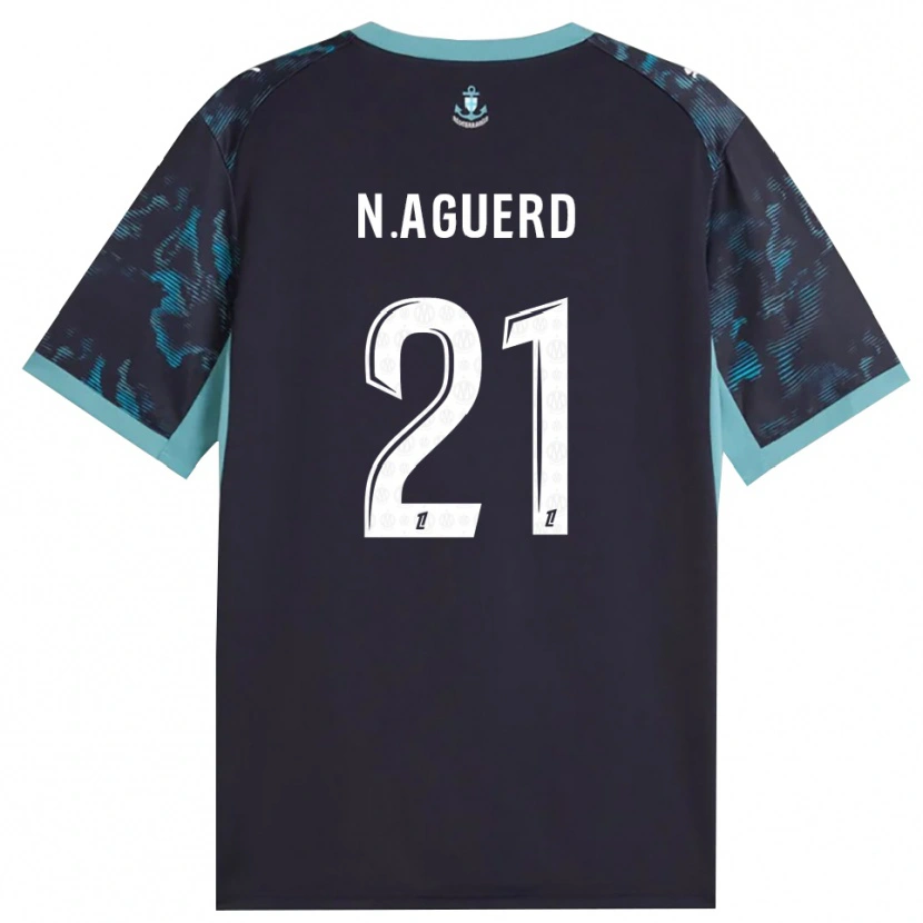 Danxen Bambino Maglia Nayef Aguerd #21 Turchese Pallido Bianco Nero Kit Gara Away 2026/27 Maglietta