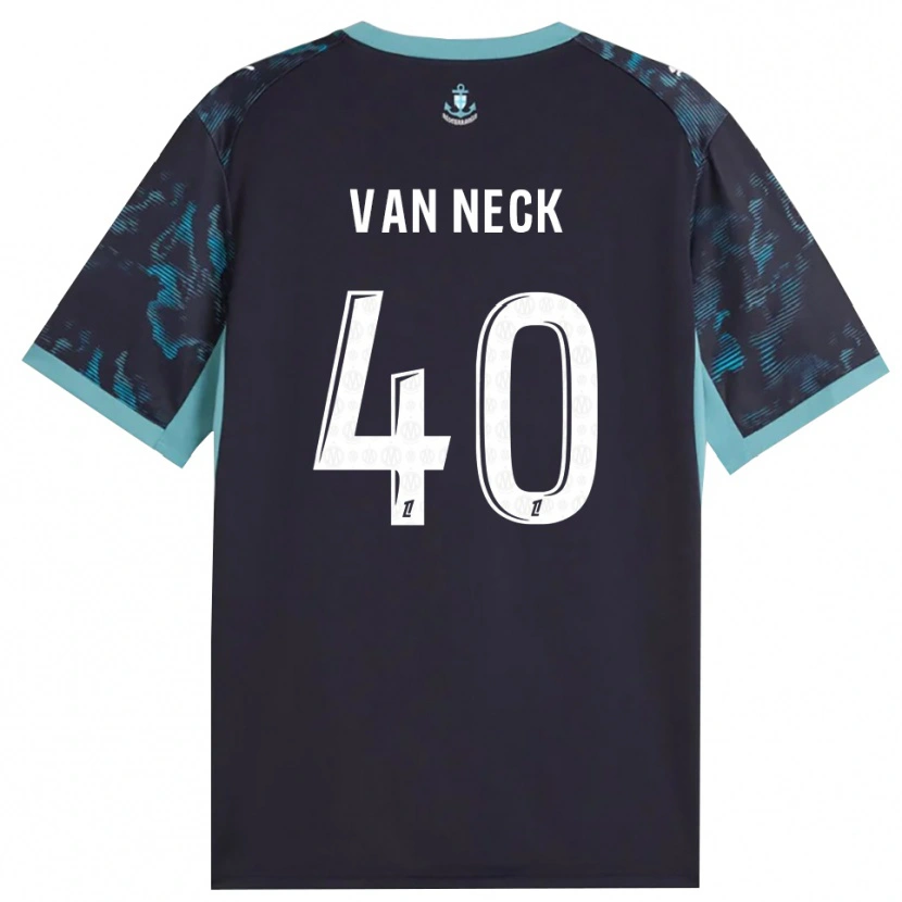 Danxen Bambino Maglia Jelle Van Neck #40 Turchese Pallido Bianco Nero Kit Gara Away 2026/27 Maglietta