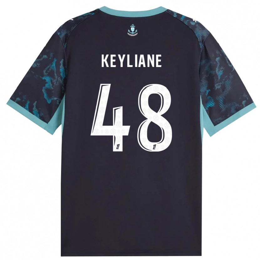 Danxen Bambino Maglia Keyliane Abdallah #48 Turchese Pallido Bianco Nero Kit Gara Away 2026/27 Maglietta
