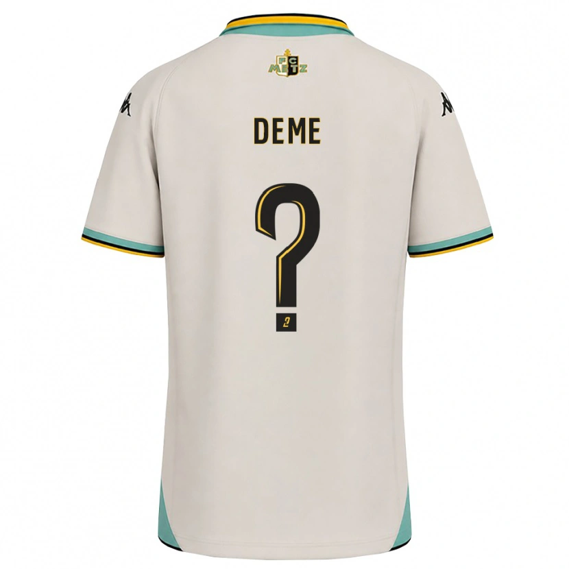 Danxen Bambino Maglia Oumar Deme #0 Bianco Floreale Nero Kit Gara Away 2026/27 Maglietta