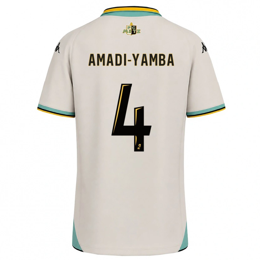 Danxen Bambino Maglia Nelson Amadi-Yamba #4 Bianco Floreale Nero Kit Gara Away 2026/27 Maglietta