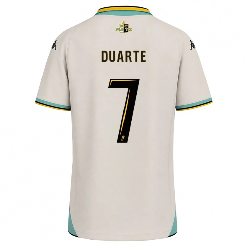 Danxen Bambino Maglia Diego Duarte #7 Bianco Floreale Nero Kit Gara Away 2026/27 Maglietta