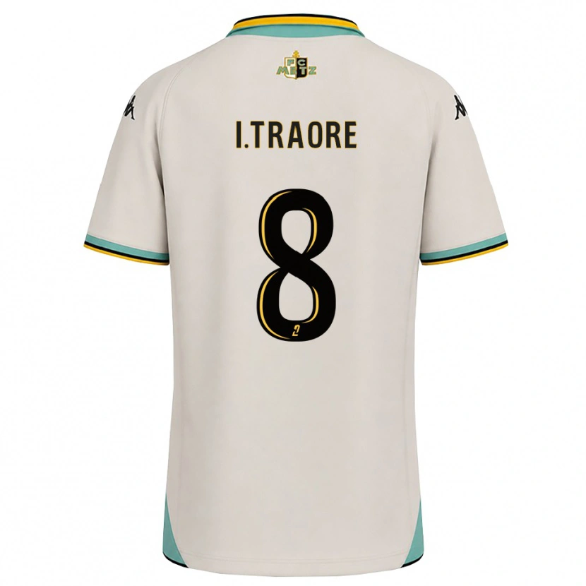 Danxen Bambino Maglia Ismaël Traoré #8 Bianco Floreale Nero Kit Gara Away 2026/27 Maglietta