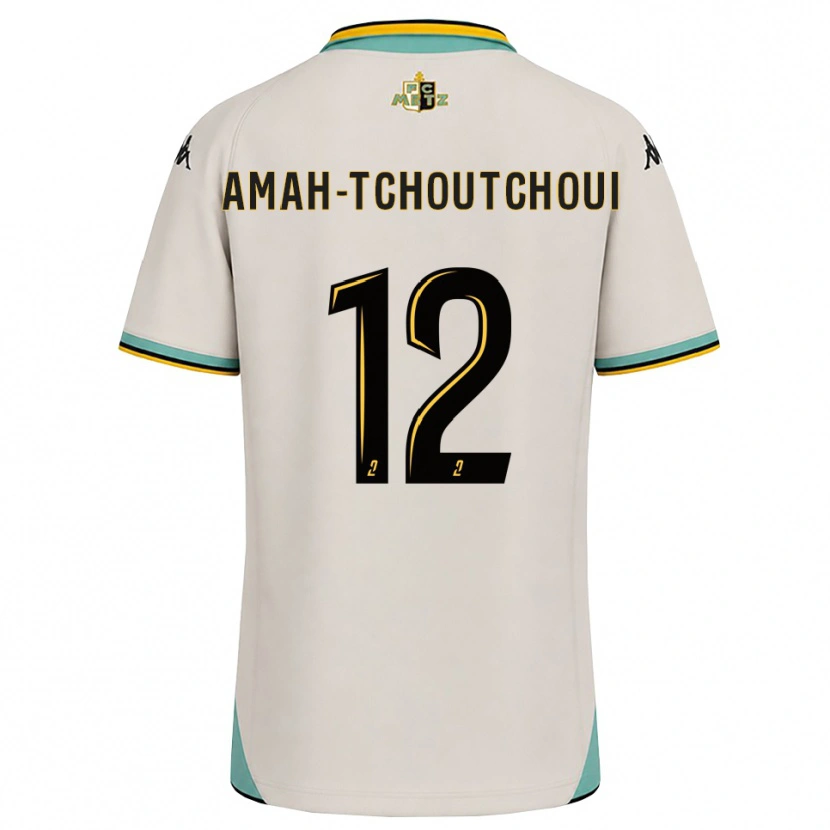 Danxen Bambino Maglia Marco Amah-Tchoutchoui #12 Bianco Floreale Nero Kit Gara Away 2026/27 Maglietta