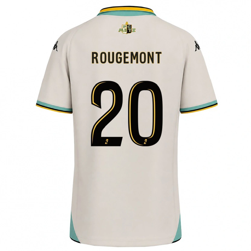 Danxen Bambino Maglia Justine Rougemont #20 Bianco Floreale Nero Kit Gara Away 2026/27 Maglietta