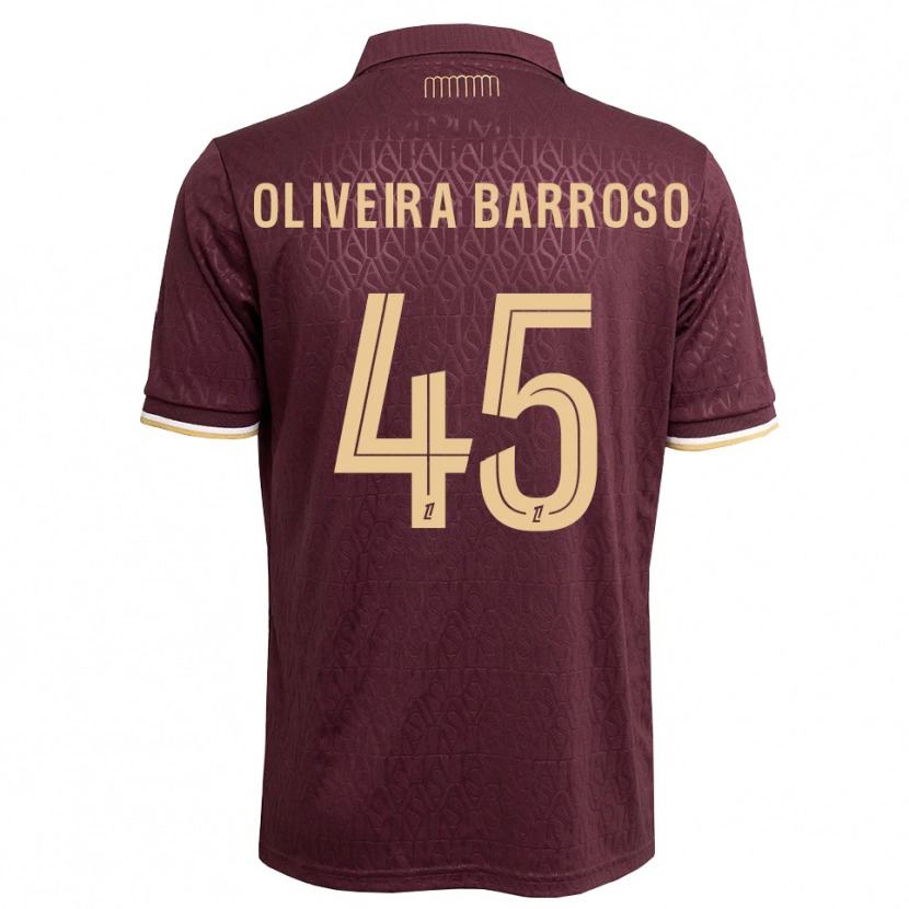 Danxen Bambino Maglia Mickael Oliveira Barroso #45 Marrone Sabbia Vinaccia Kit Gara Away 2026/27 Maglietta