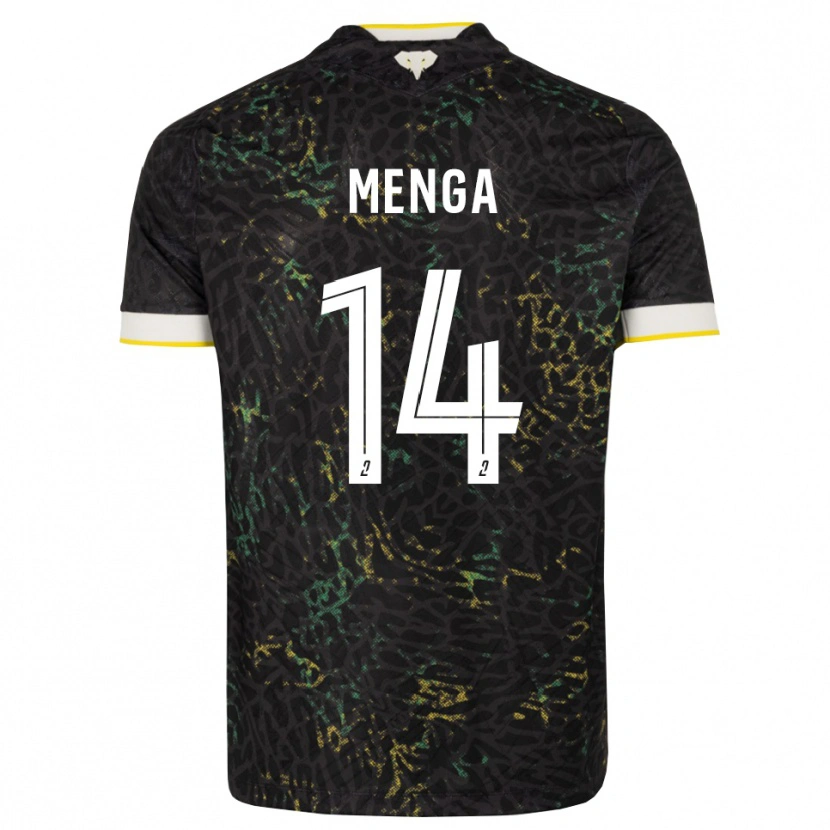 Danxen Bambino Maglia Marlone Menga #14 Nero Bianco Giallo Kit Gara Away 2026/27 Maglietta