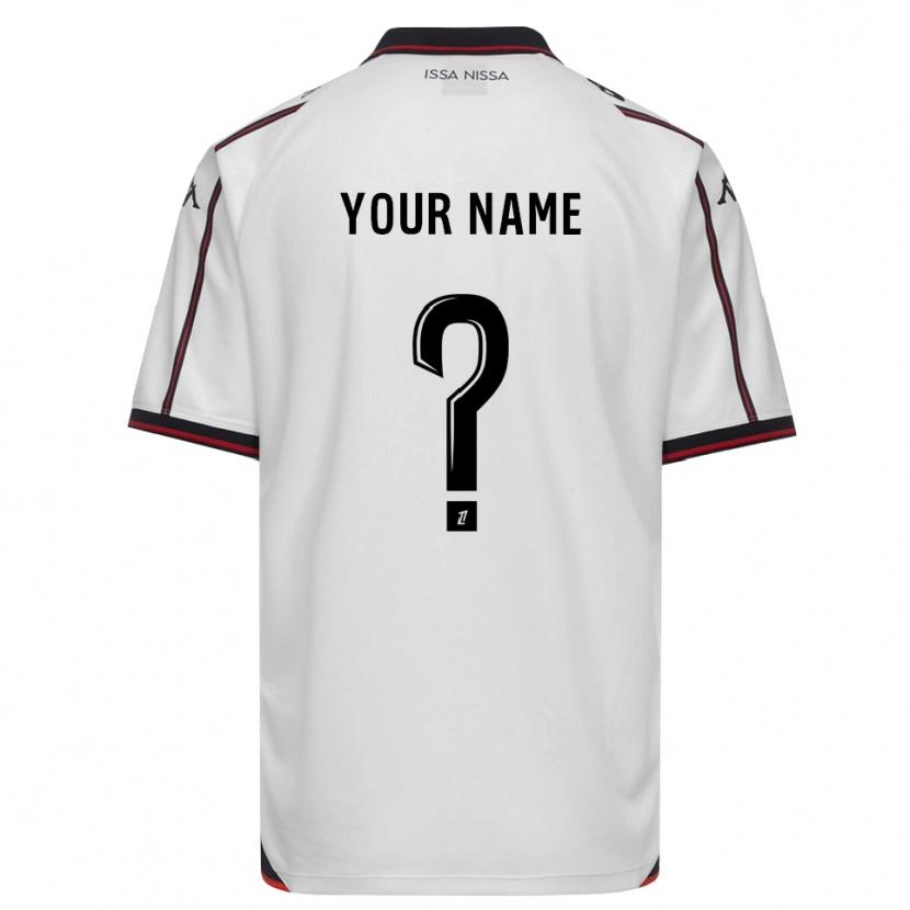 Danxen Bambino Maglia Il Tuo Nome #0 Nero Bianco Kit Gara Away 2026/27 Maglietta