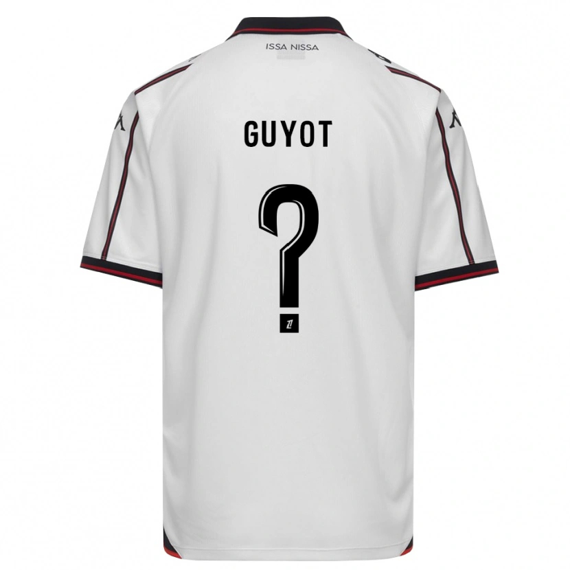 Danxen Bambino Maglia Loucas Guyot #0 Nero Bianco Kit Gara Away 2026/27 Maglietta