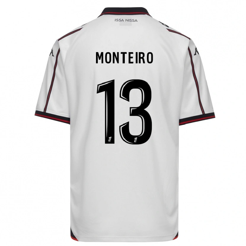 Danxen Bambino Maglia Laurenzo Monteiro #13 Nero Bianco Kit Gara Away 2026/27 Maglietta