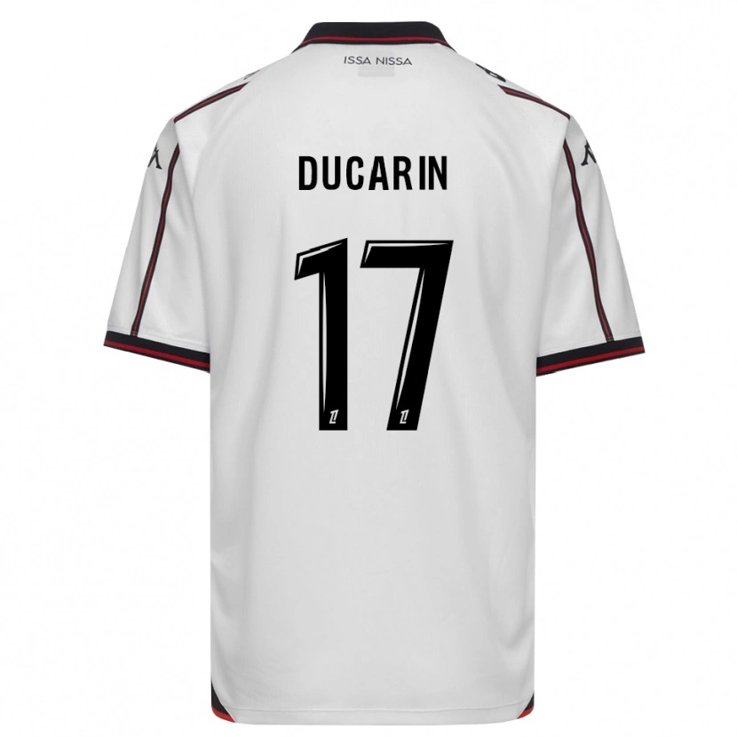 Danxen Bambino Maglia Léa Ducarin #17 Nero Bianco Kit Gara Away 2026/27 Maglietta