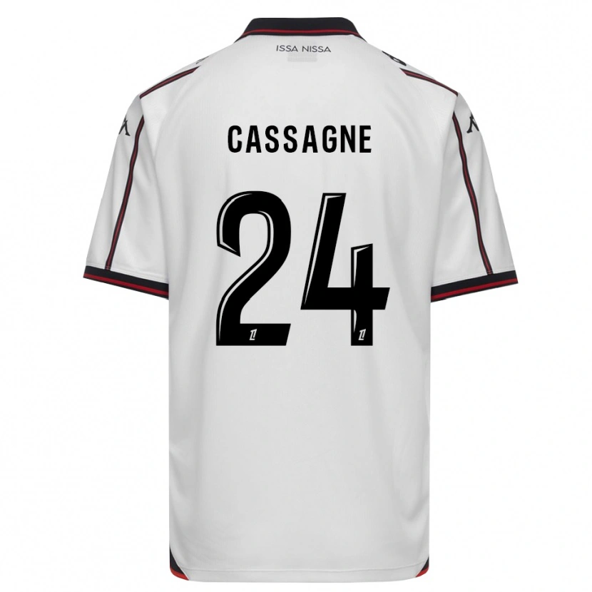 Danxen Bambino Maglia Léa Cassagne #24 Nero Bianco Kit Gara Away 2026/27 Maglietta