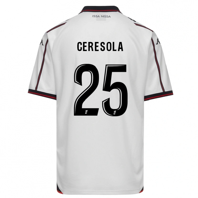 Danxen Bambino Maglia Manon Ceresola #25 Nero Bianco Kit Gara Away 2026/27 Maglietta