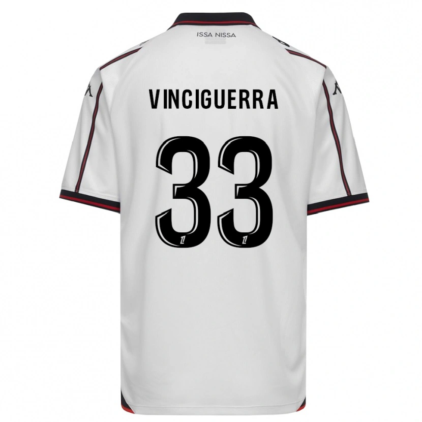 Danxen Bambino Maglia Pauline Vinciguerra #33 Nero Bianco Kit Gara Away 2026/27 Maglietta