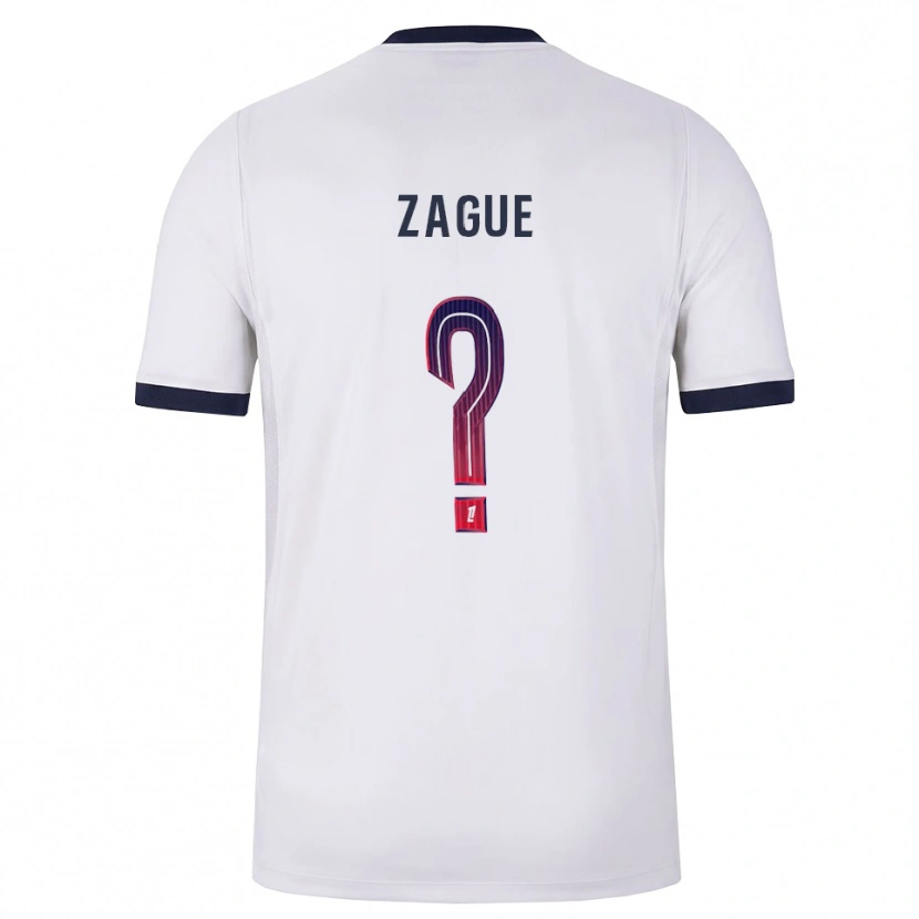 Danxen Bambino Maglia Yoram Zague #0 Bianco Nero Rosso Kit Gara Away 2026/27 Maglietta