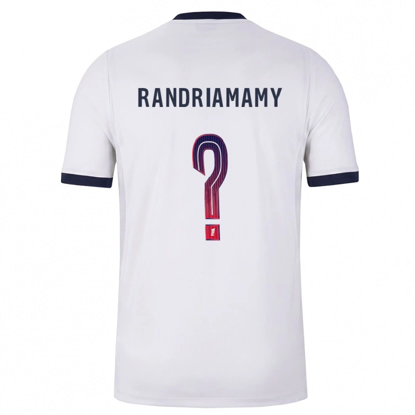 Danxen Bambino Maglia Mathyas Randriamamy #0 Bianco Nero Rosso Kit Gara Away 2026/27 Maglietta