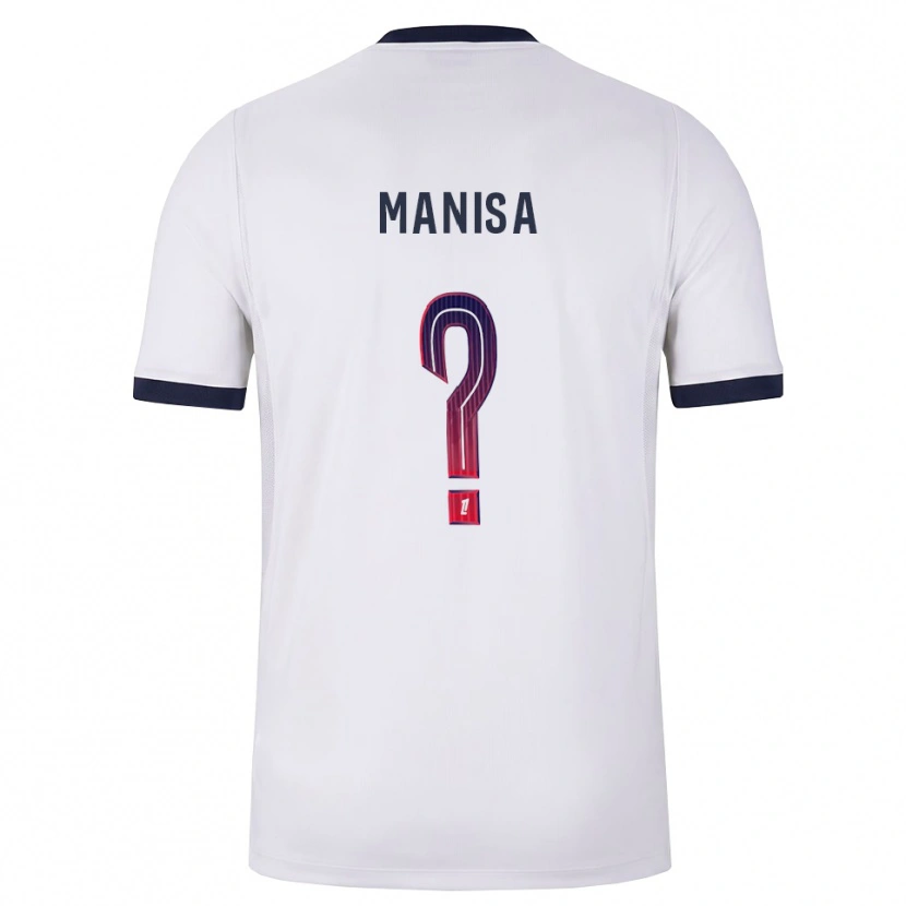 Danxen Bambino Maglia Lenny Manisa #0 Bianco Nero Rosso Kit Gara Away 2026/27 Maglietta