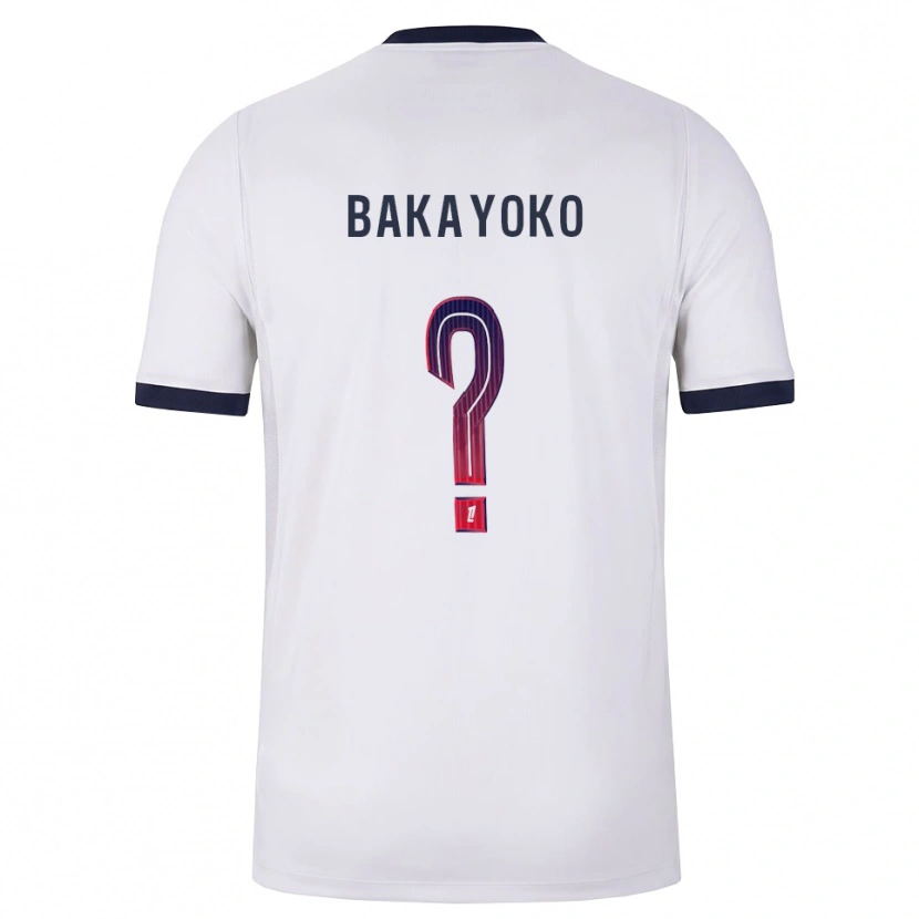Danxen Bambino Maglia Ibrahim Bakayoko #0 Bianco Nero Rosso Kit Gara Away 2026/27 Maglietta