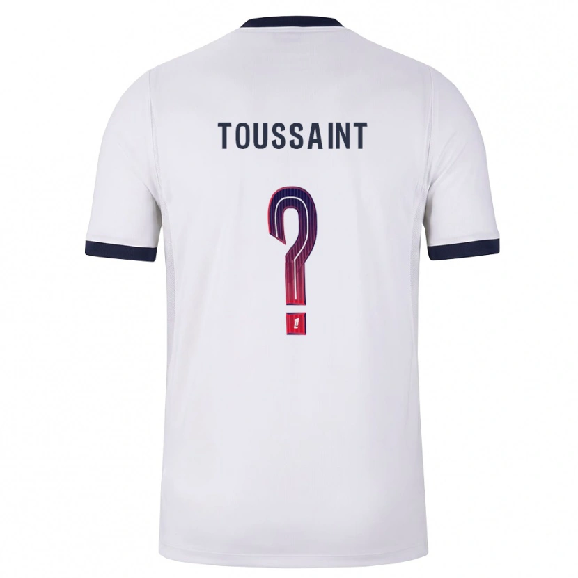 Danxen Bambino Maglia Oceane Toussaint #0 Bianco Nero Rosso Kit Gara Away 2026/27 Maglietta
