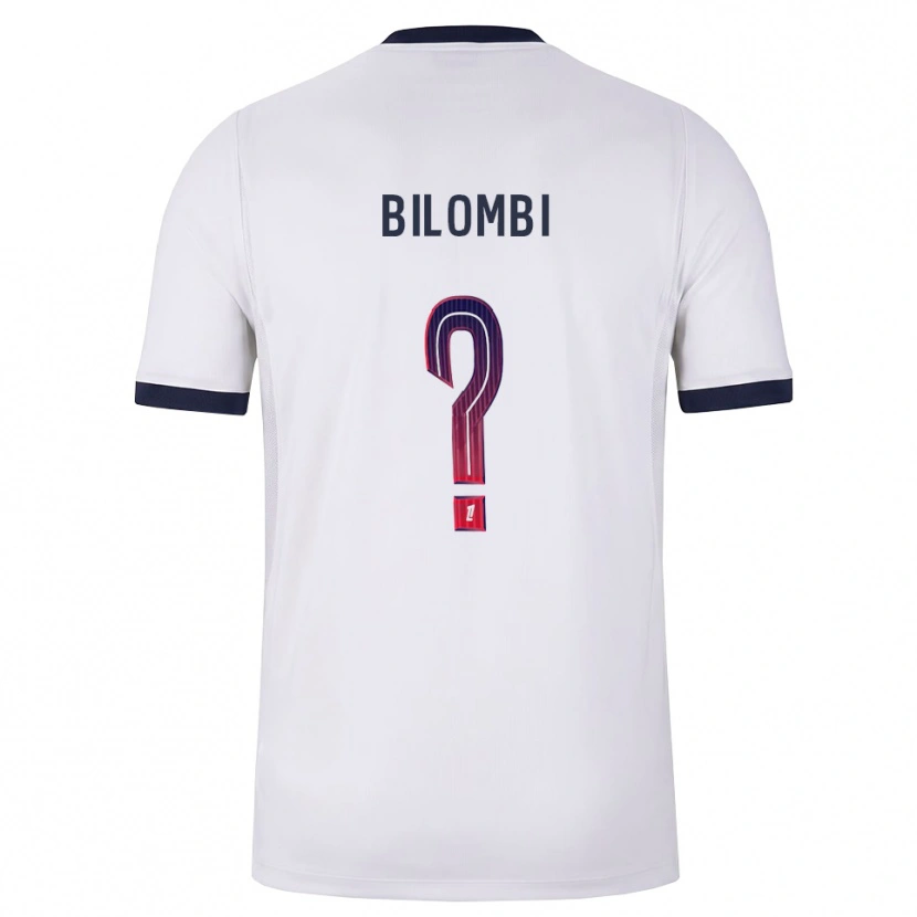 Danxen Bambino Maglia Landryna Lushimba Bilombi #0 Bianco Nero Rosso Kit Gara Away 2026/27 Maglietta