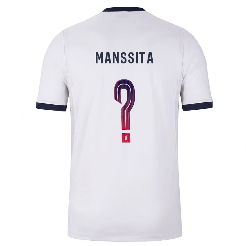 Danxen Bambino Maglia Manssita Traore #0 Bianco Nero Rosso Kit Gara Away 2026/27 Maglietta