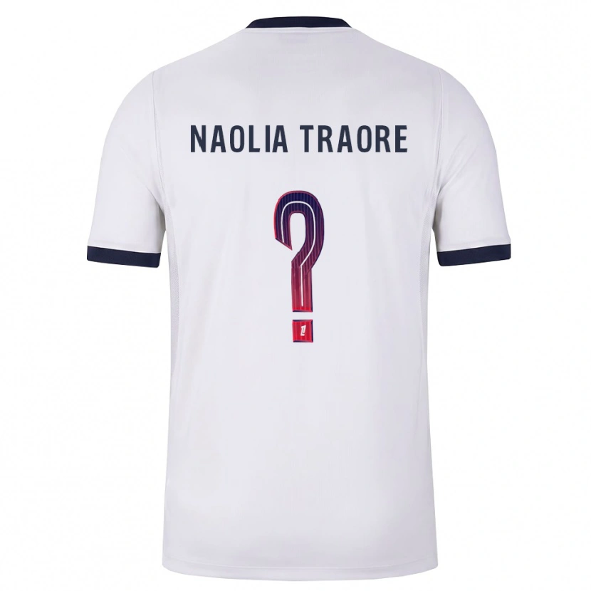 Danxen Bambino Maglia Naolia Traore #0 Bianco Nero Rosso Kit Gara Away 2026/27 Maglietta