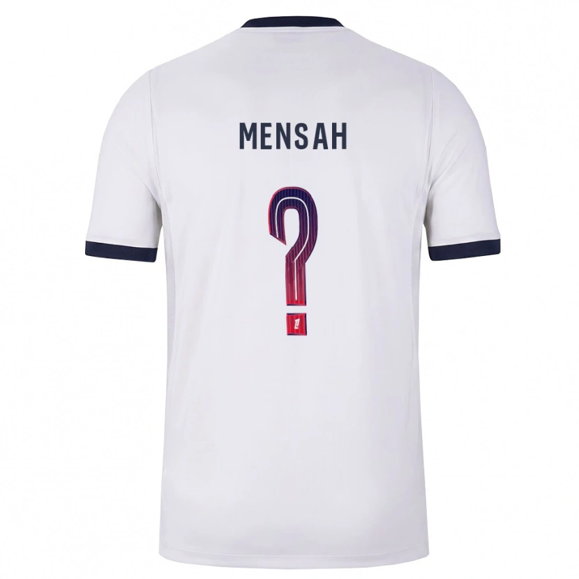 Danxen Bambino Maglia Isaac Mensah #0 Bianco Nero Rosso Kit Gara Away 2026/27 Maglietta