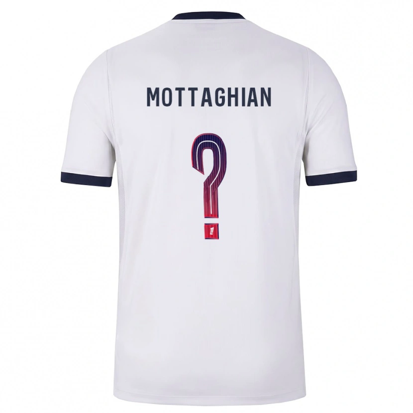 Danxen Bambino Maglia Keyvan Mottaghian #0 Bianco Nero Rosso Kit Gara Away 2026/27 Maglietta
