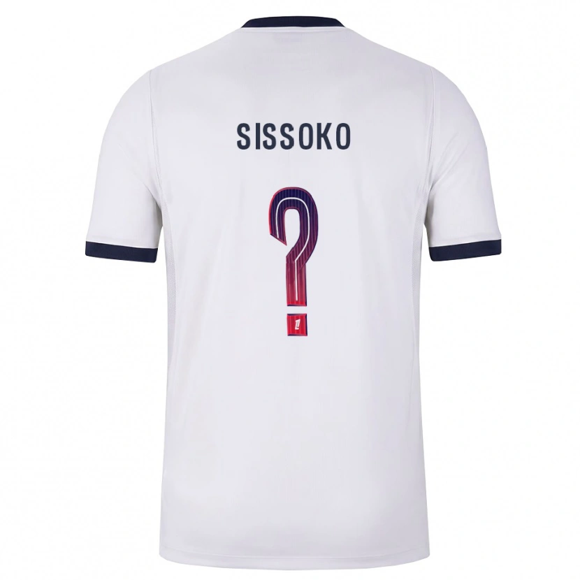 Danxen Bambino Maglia Nassiama Sissoko #0 Bianco Nero Rosso Kit Gara Away 2026/27 Maglietta