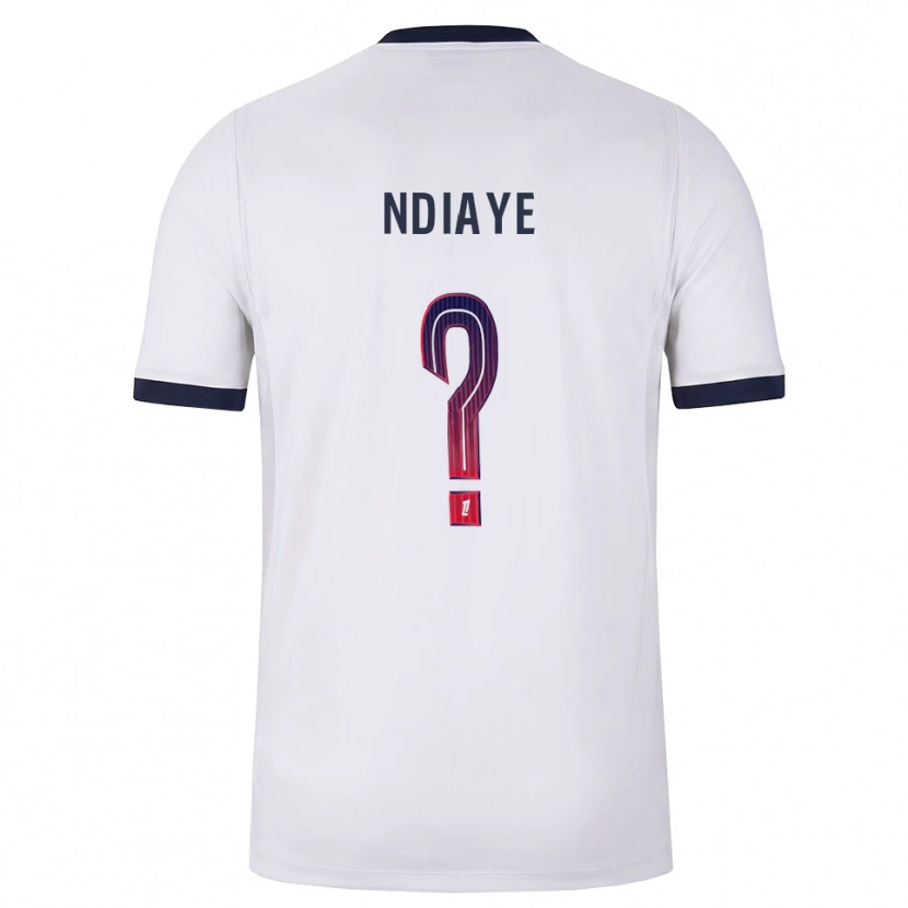 Danxen Bambino Maglia Moctar Ndiaye #0 Bianco Nero Rosso Kit Gara Away 2026/27 Maglietta