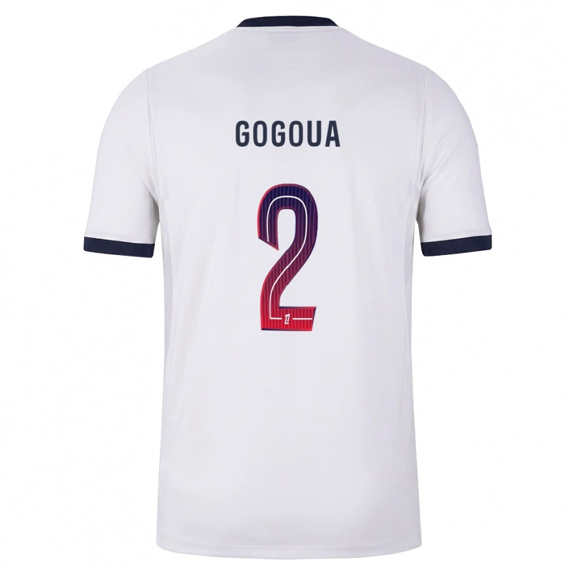 Danxen Bambino Maglia Valentin Gogoua #2 Bianco Nero Rosso Kit Gara Away 2026/27 Maglietta