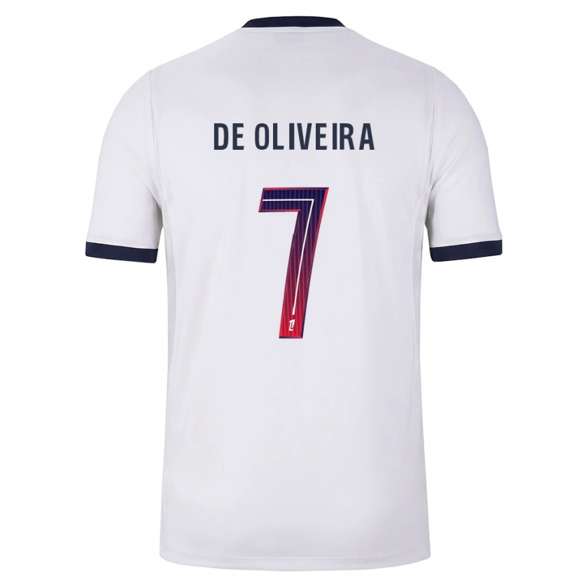 Danxen Bambino Maglia Mathieu De Oliveira #7 Bianco Nero Rosso Kit Gara Away 2026/27 Maglietta