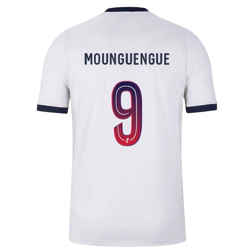 Danxen Bambino Maglia Pierre Mounguengue #9 Bianco Nero Rosso Kit Gara Away 2026/27 Maglietta