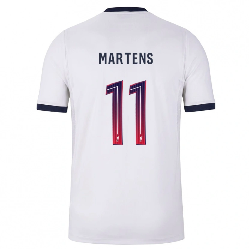 Danxen Bambino Maglia Lieke Martens #11 Bianco Nero Rosso Kit Gara Away 2026/27 Maglietta