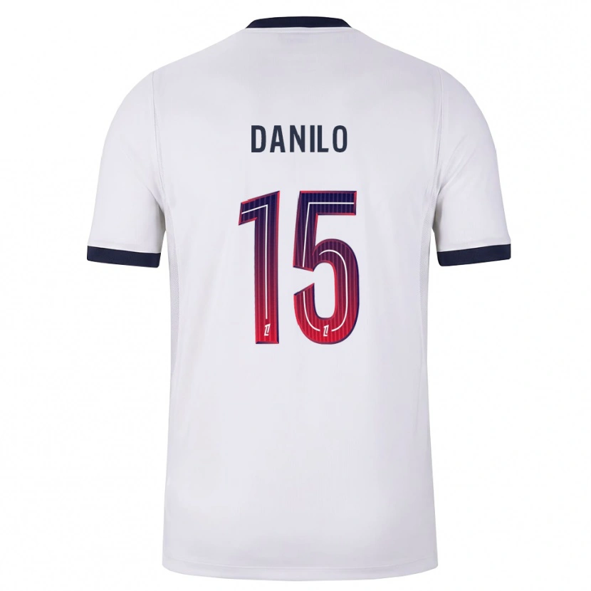 Danxen Bambino Maglia Danilo Pereira #15 Bianco Nero Rosso Kit Gara Away 2026/27 Maglietta