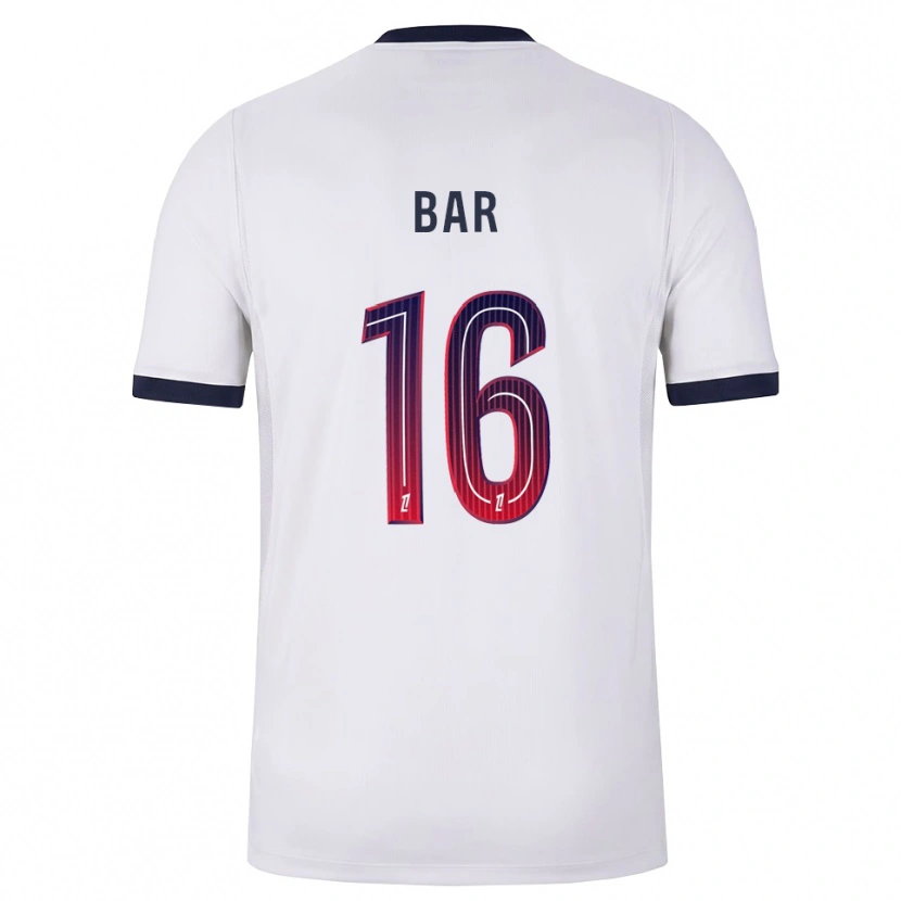 Danxen Bambino Maglia Arthur Bar #16 Bianco Nero Rosso Kit Gara Away 2026/27 Maglietta