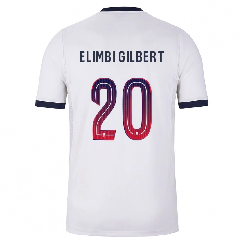 Danxen Bambino Maglia Tara Elimbi Gilbert #20 Bianco Nero Rosso Kit Gara Away 2026/27 Maglietta
