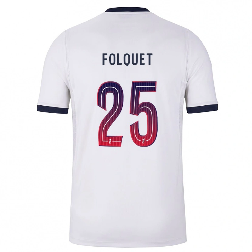 Danxen Bambino Maglia Magnaba Folquet #25 Bianco Nero Rosso Kit Gara Away 2026/27 Maglietta