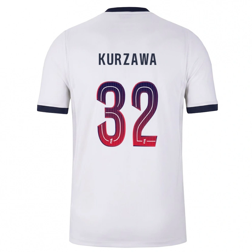 Danxen Bambino Maglia Layvin Kurzawa #32 Bianco Nero Rosso Kit Gara Away 2026/27 Maglietta