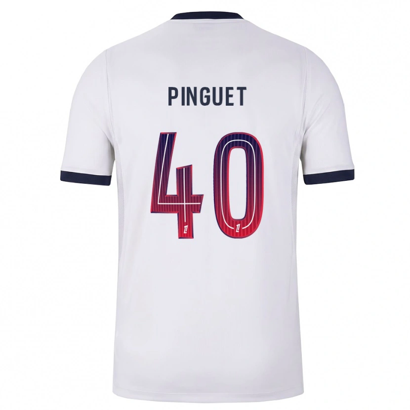 Danxen Bambino Maglia Alice Pinguet #40 Bianco Nero Rosso Kit Gara Away 2026/27 Maglietta