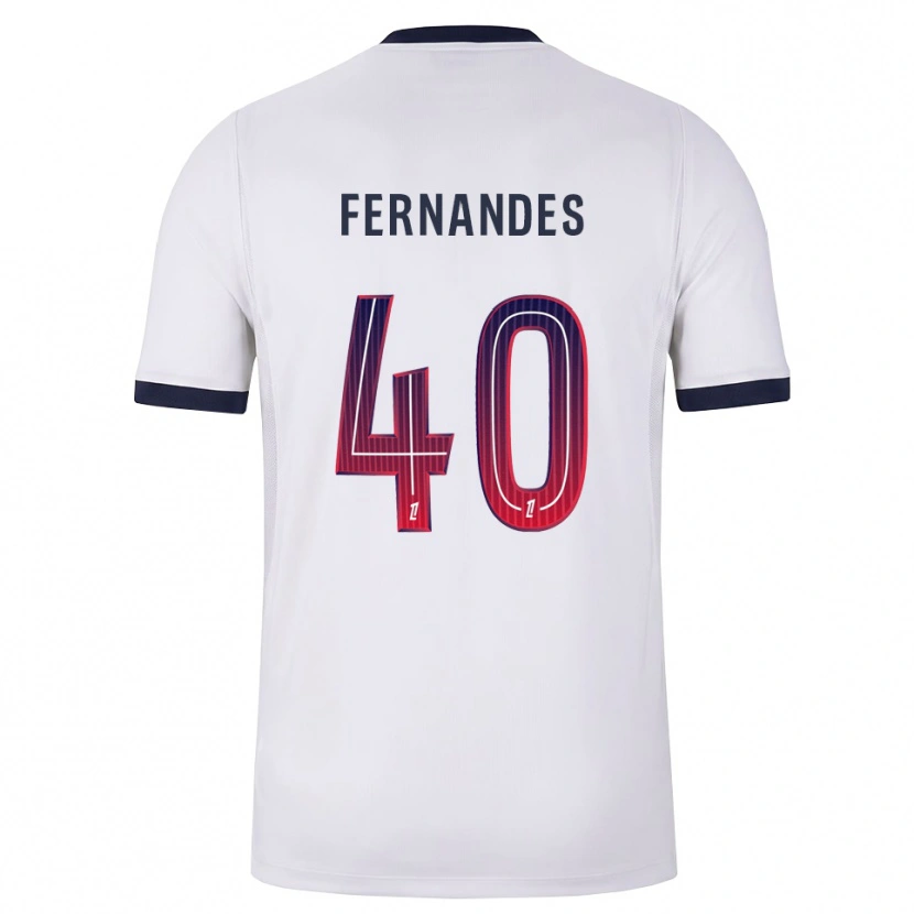 Danxen Bambino Maglia Alyssa Fernandes #40 Bianco Nero Rosso Kit Gara Away 2026/27 Maglietta