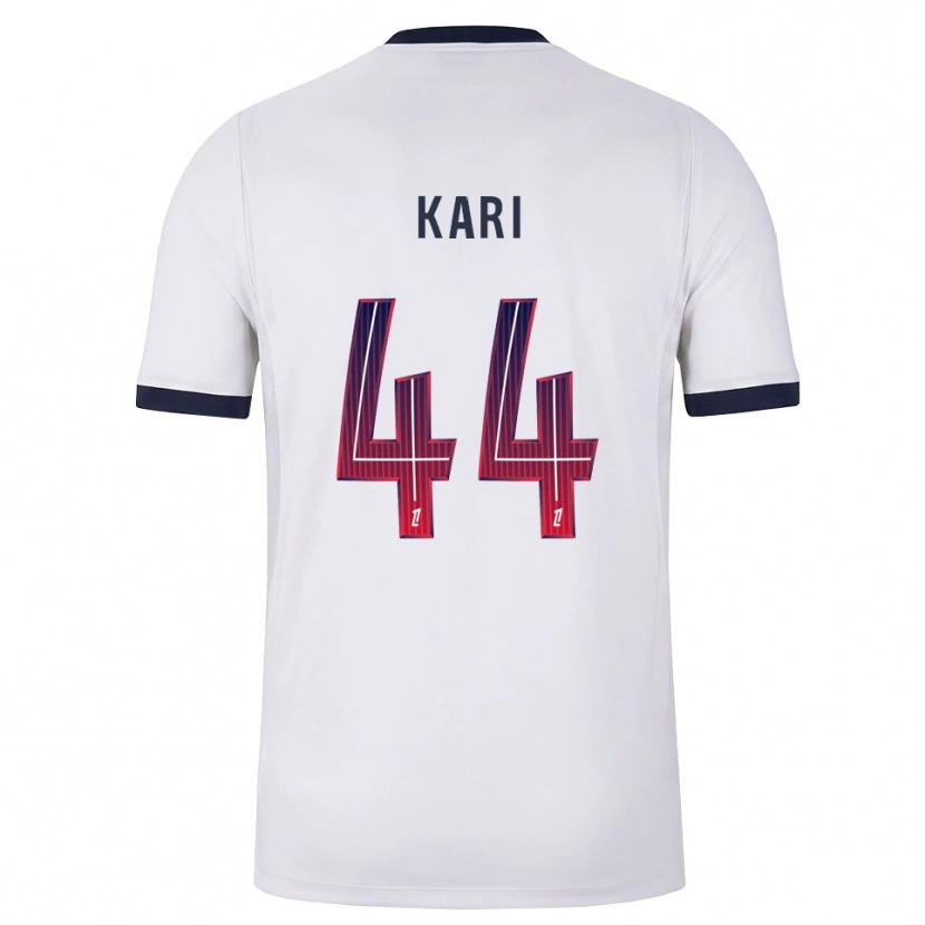 Danxen Bambino Maglia Ayman Kari #44 Bianco Nero Rosso Kit Gara Away 2026/27 Maglietta