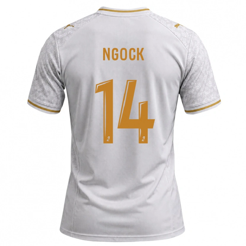 Danxen Bambino Maglia Monique Ngock #14 Bianco Grigio Goldenrod Kit Gara Away 2026/27 Maglietta